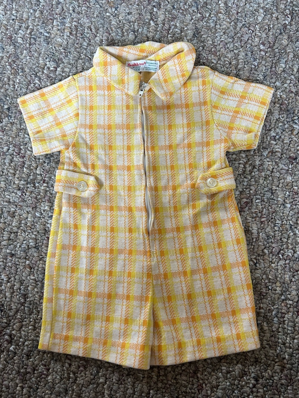 Vintage Health-tex Stantogs Plaid Jumpsuit Romper